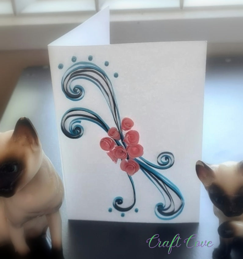 Handmade Quilled Greeting Card – Blank Inside – Choice of 2 Designs