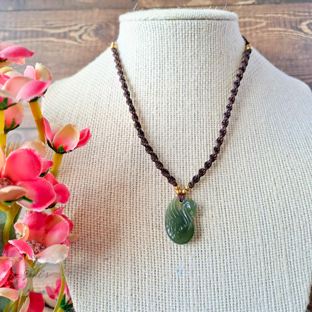 Jade Micromacrame Necklace