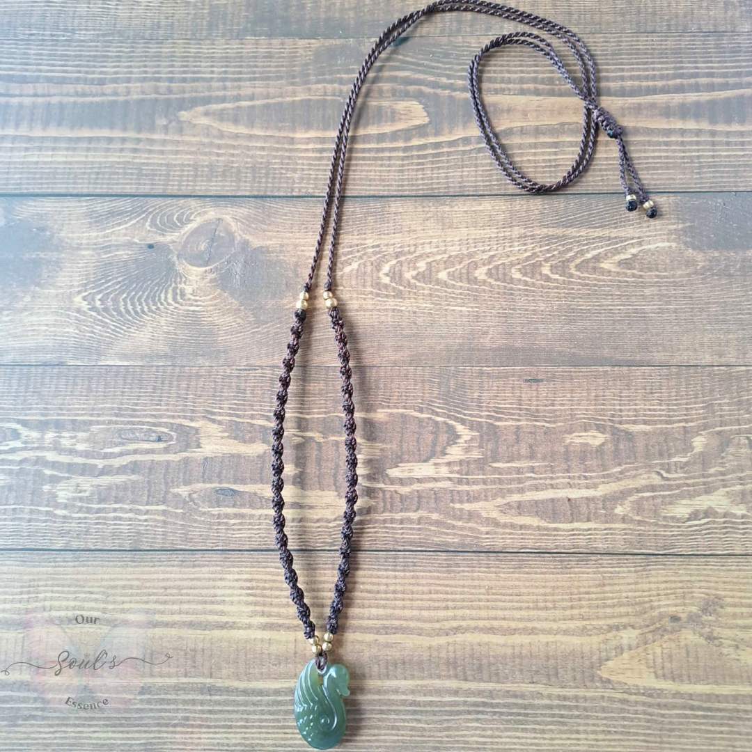 Jade Micromacrame Necklace