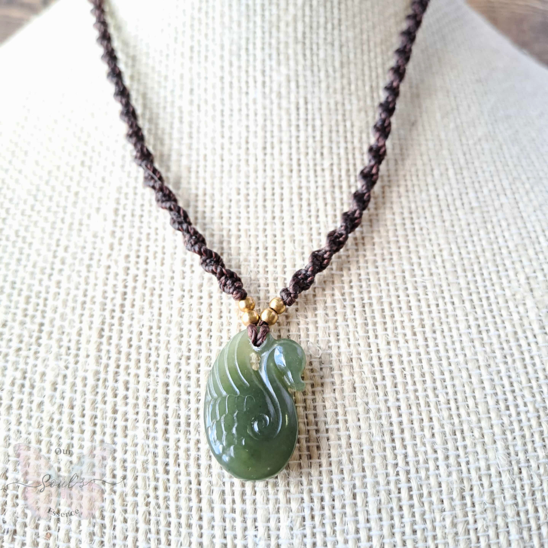 Jade Micromacrame Necklace