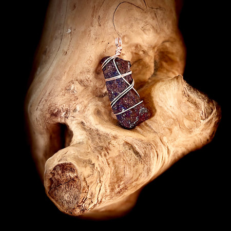 Rose Gold Peacock Ore Pendant
