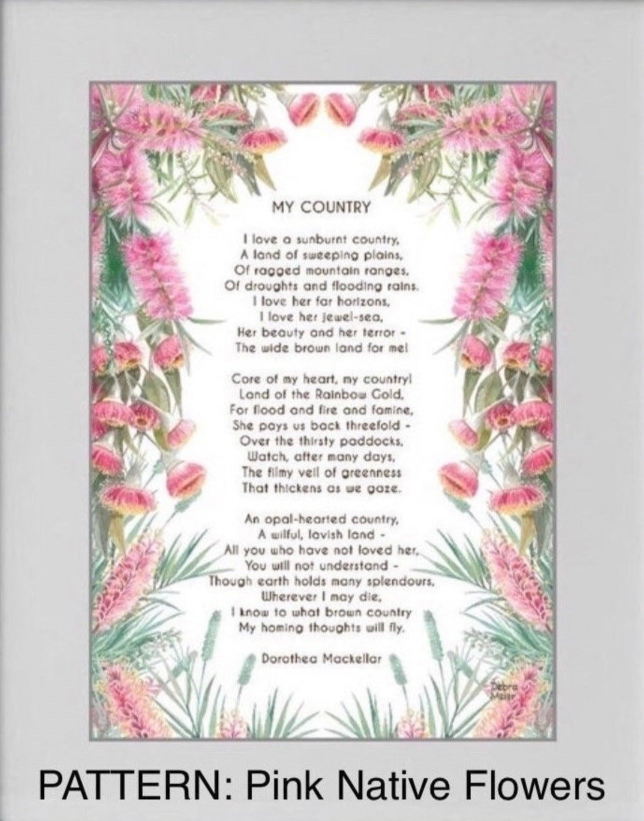 A Sunburnt Country Poem art print by Debra Meier Art