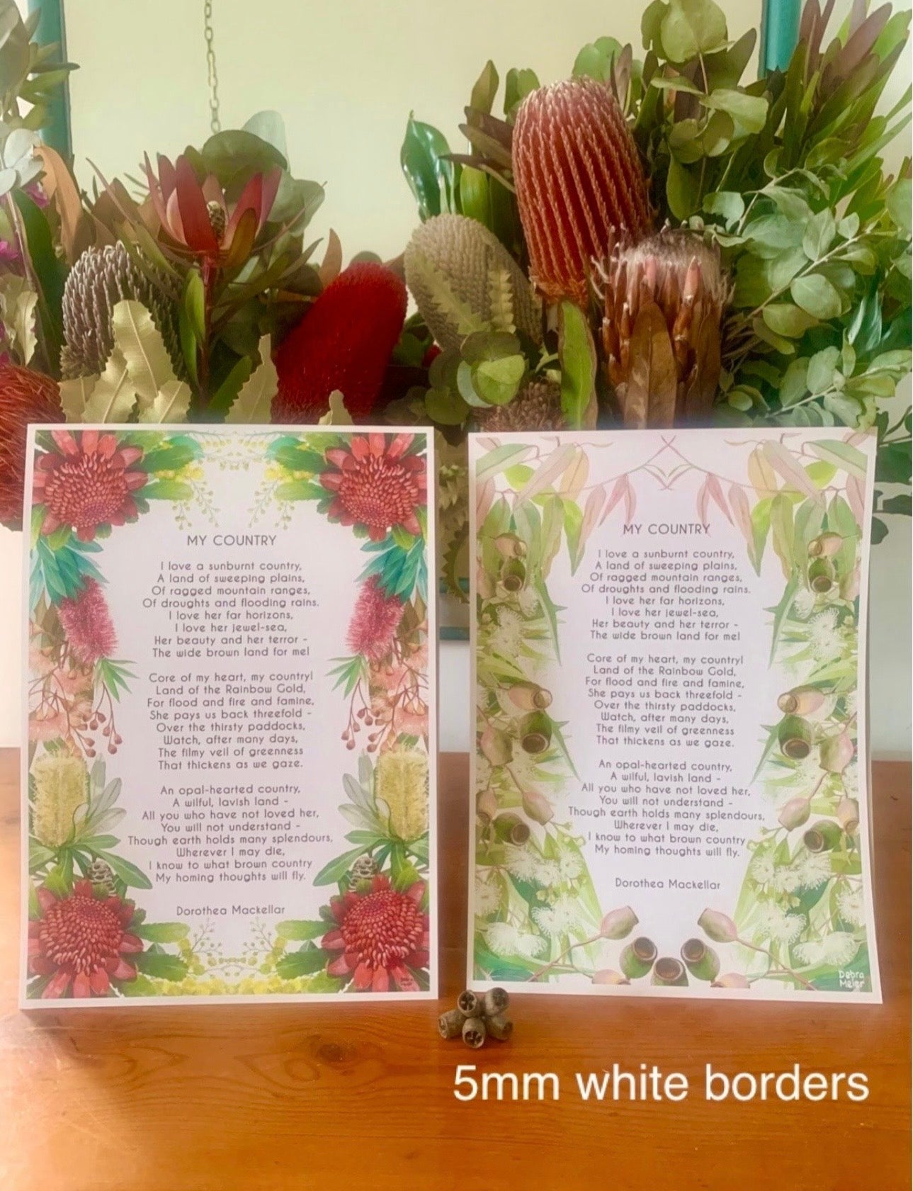 A Sunburnt Country Poem art print by Debra Meier Art
