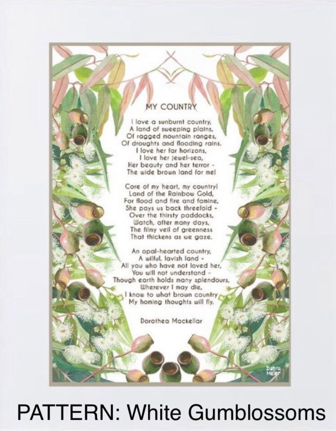 A Sunburnt Country Poem art print by Debra Meier Art