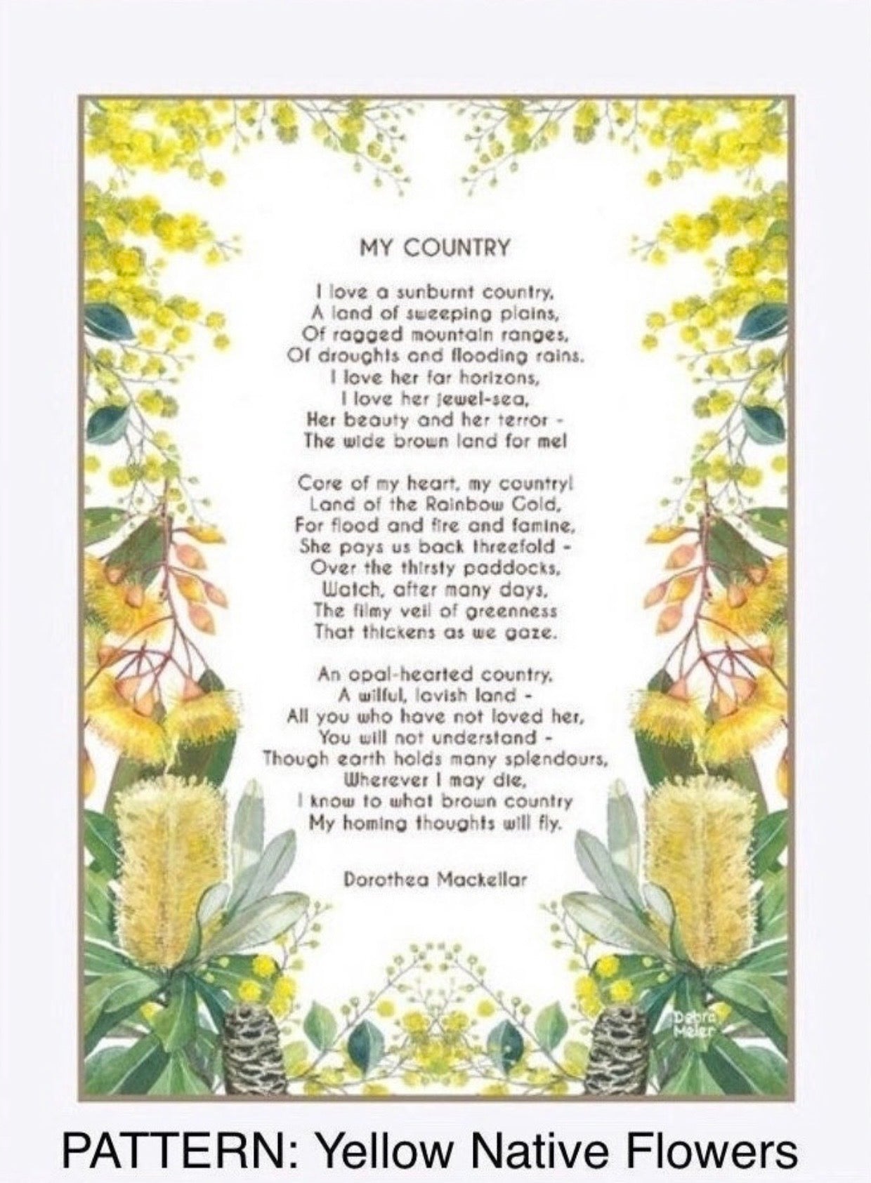 A Sunburnt Country Poem art print by Debra Meier Art