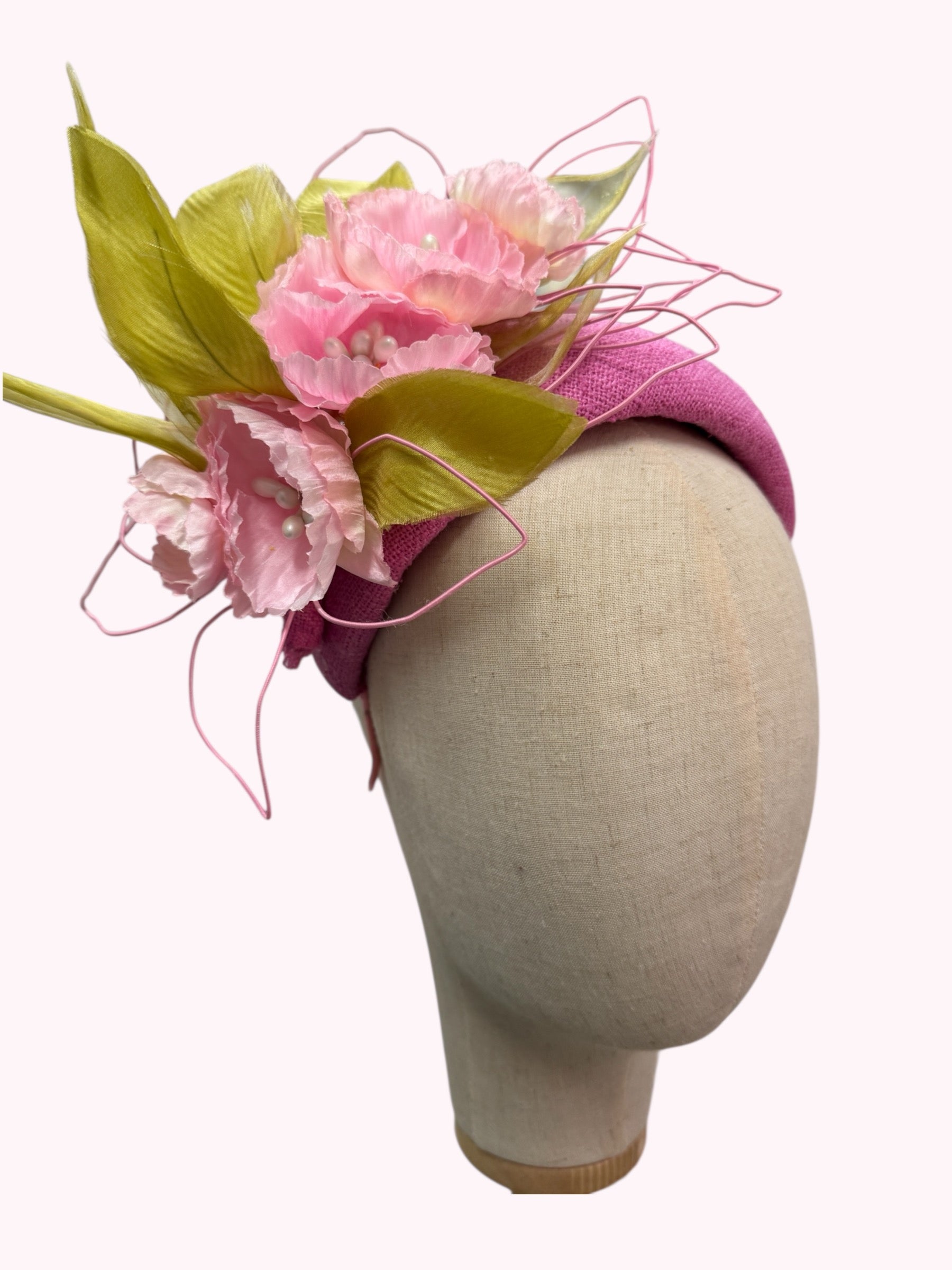 Pink Flower Headband Fascinator