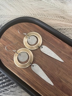 Nested Brass and Silver Dangles