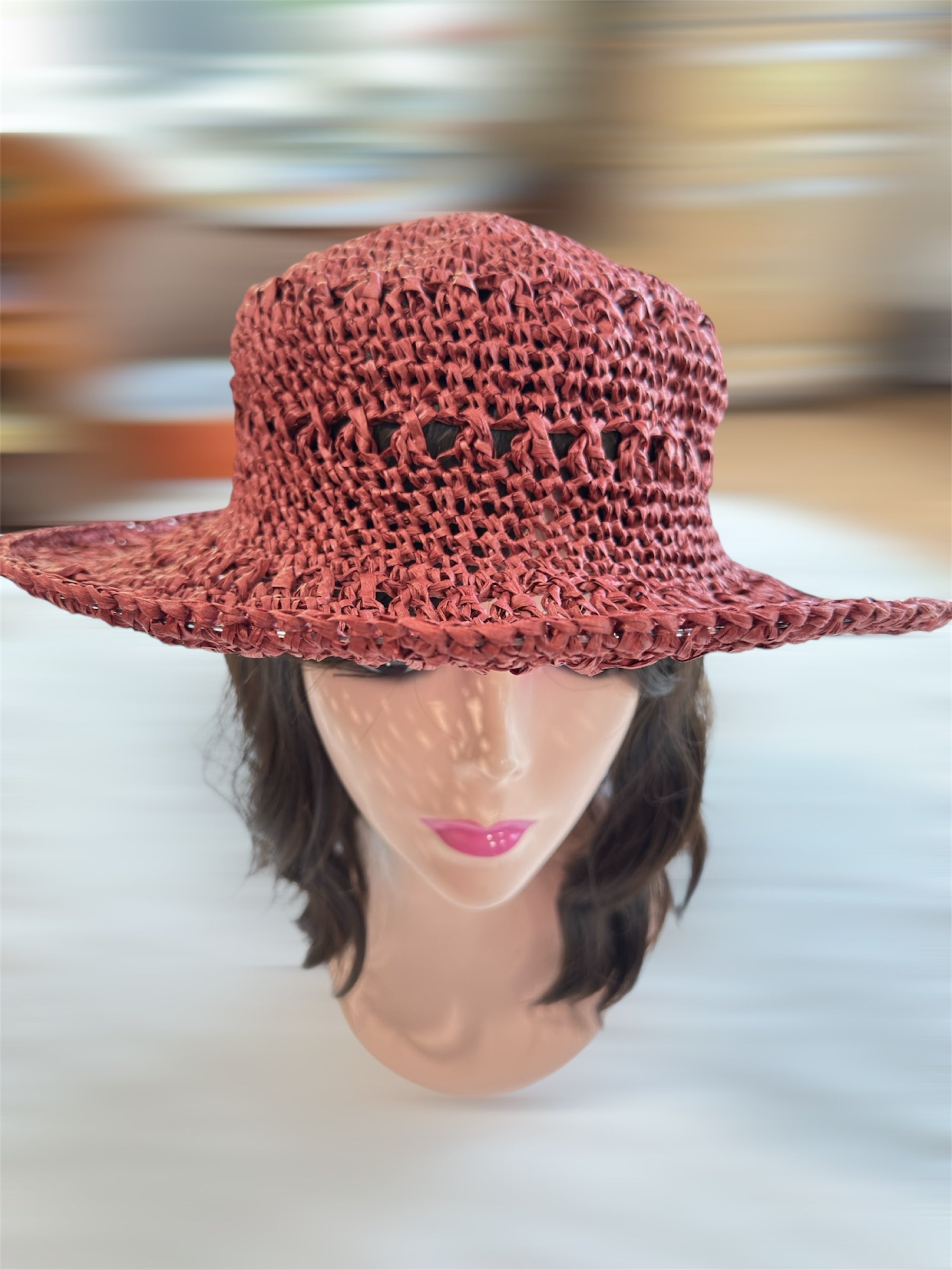 Handmade crochet Raffia Summer Hat