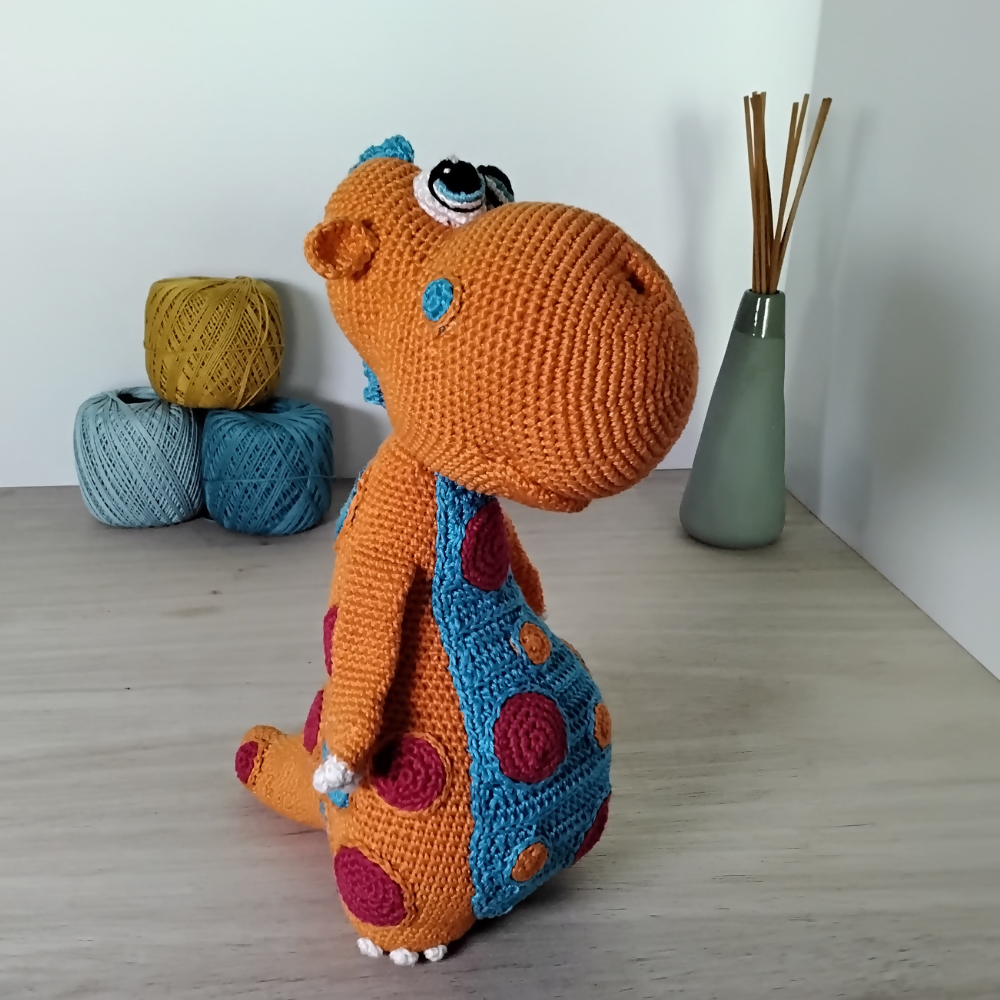 Orange-dinosaur-right-side-Australian-made-watch-the-birdy-crochet