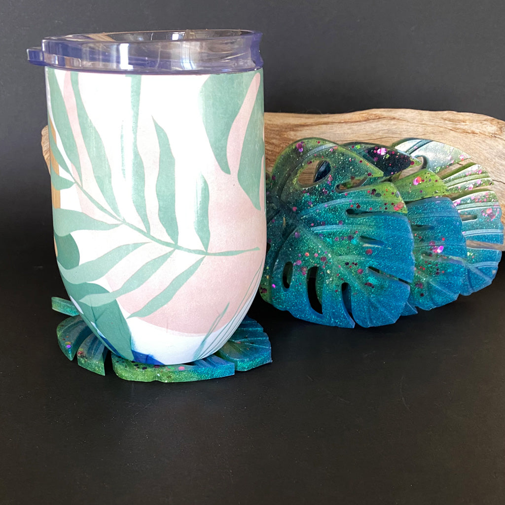 Resin Monstera Coasters