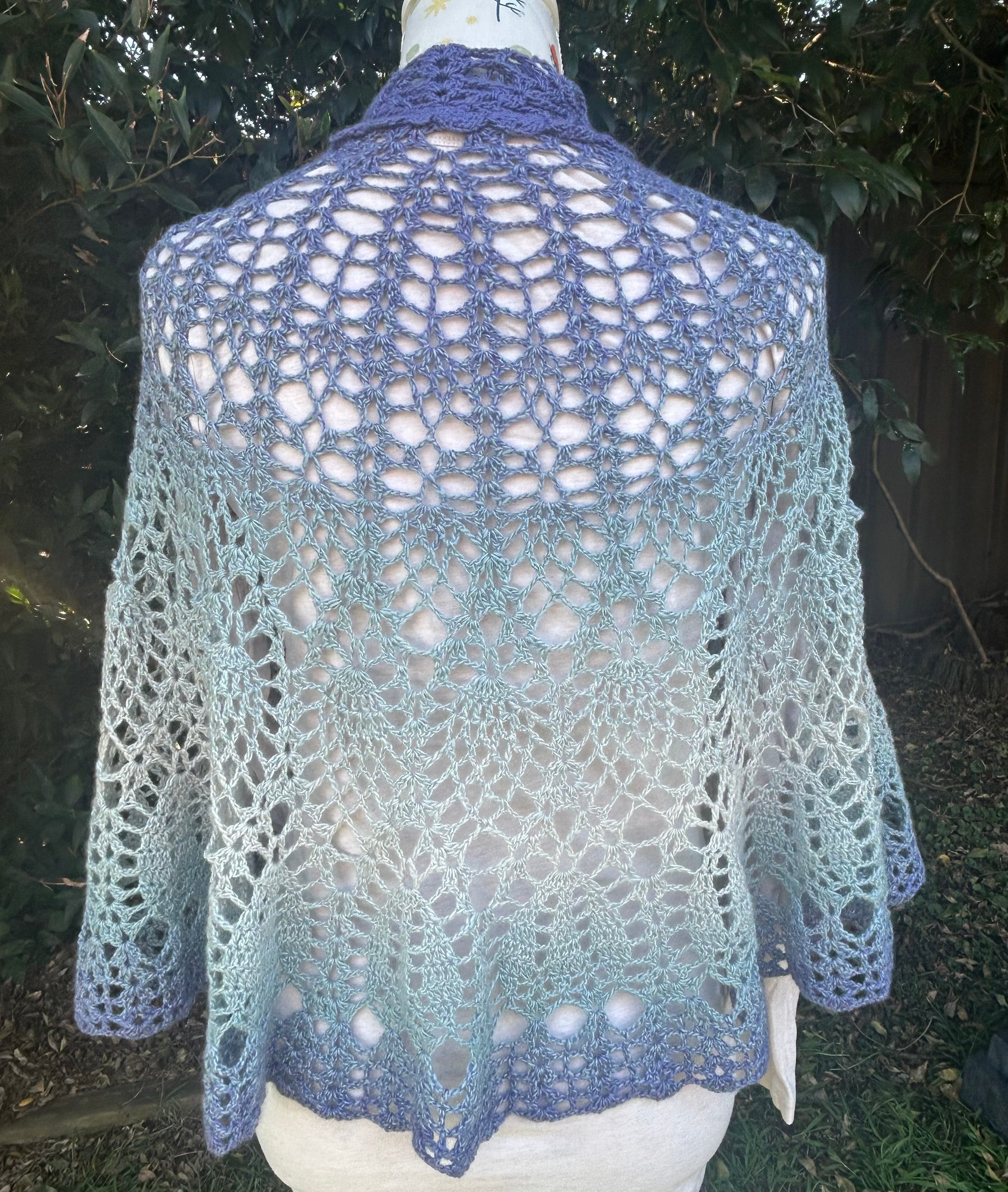 Crochet Lace Shawl Cashmere/Merino