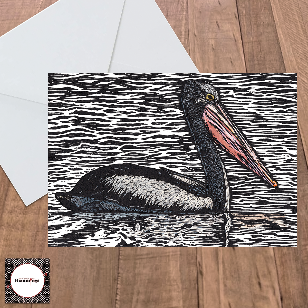 Pelican Greeting Card + Envelope