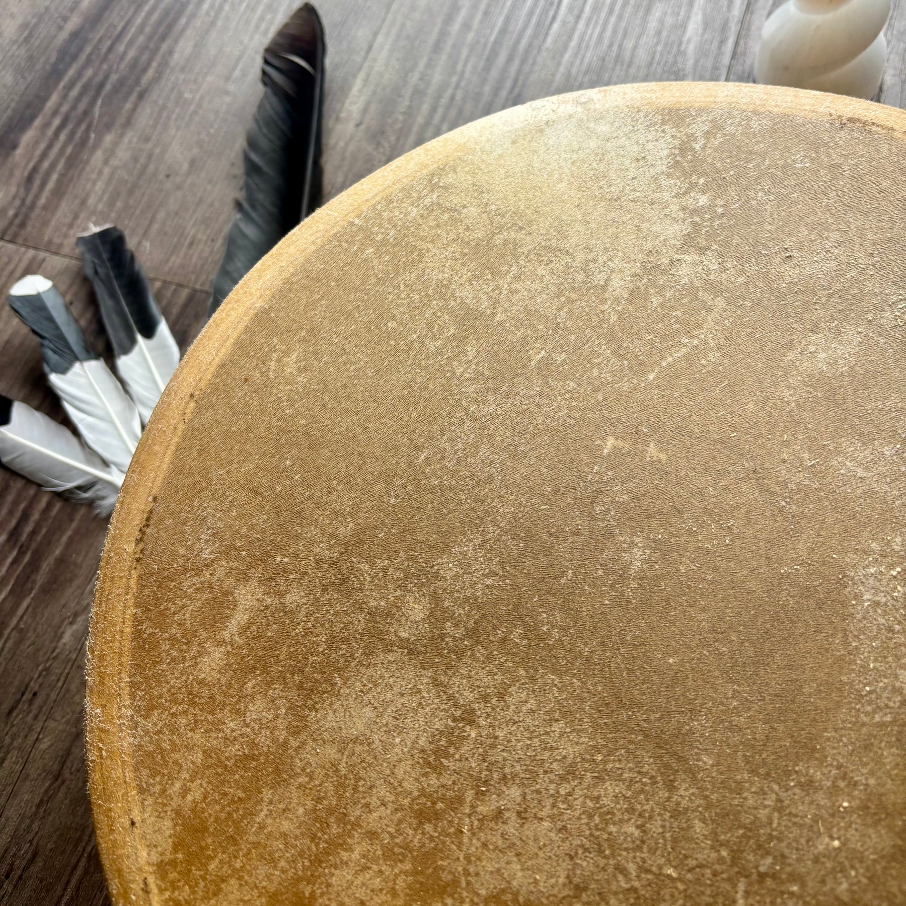 Handcrafted Shamanic Drum — Kangaroo Hide & Ash Hoop 14“