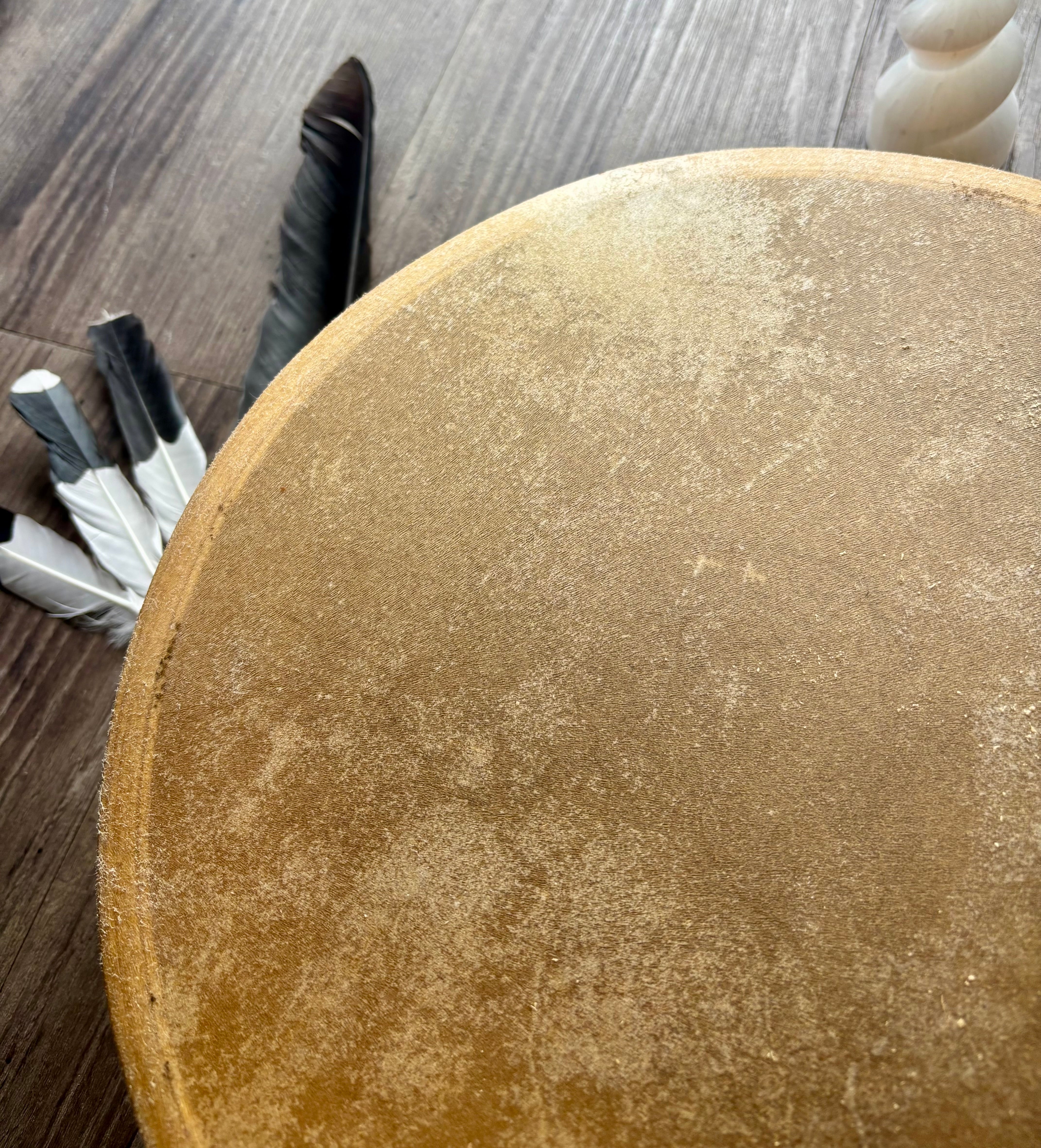 Handcrafted Shamanic Drum — Kangaroo Hide & Ash Hoop 14“