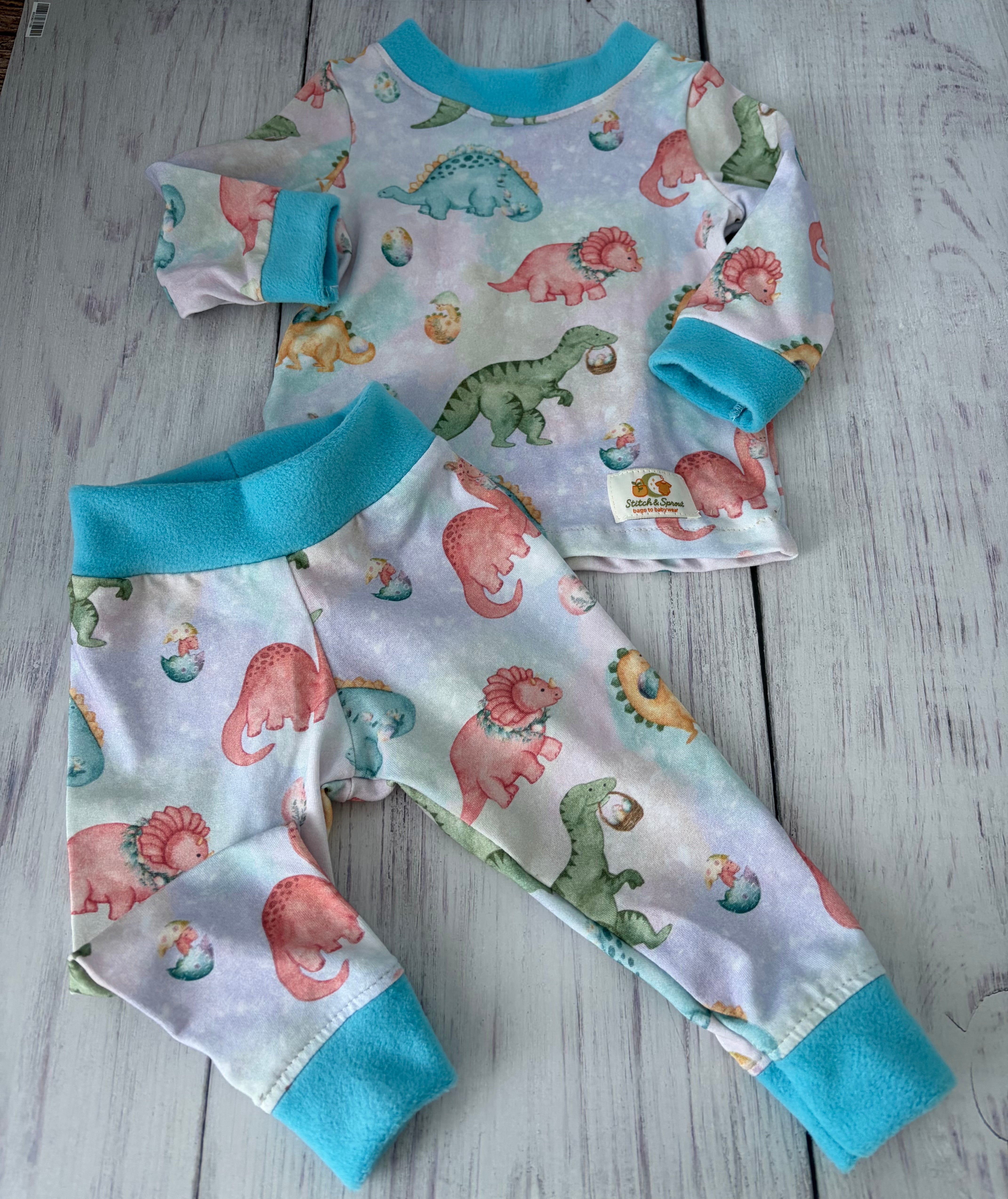 Dinos Unisex PJ’s Size 6-9 months