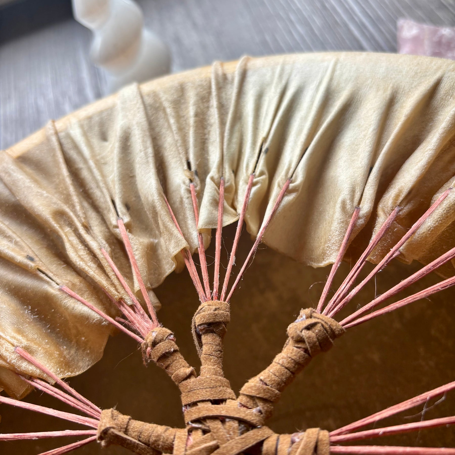 Handcrafted Shamanic Drum — Kangaroo Hide & Ash Hoop 14“