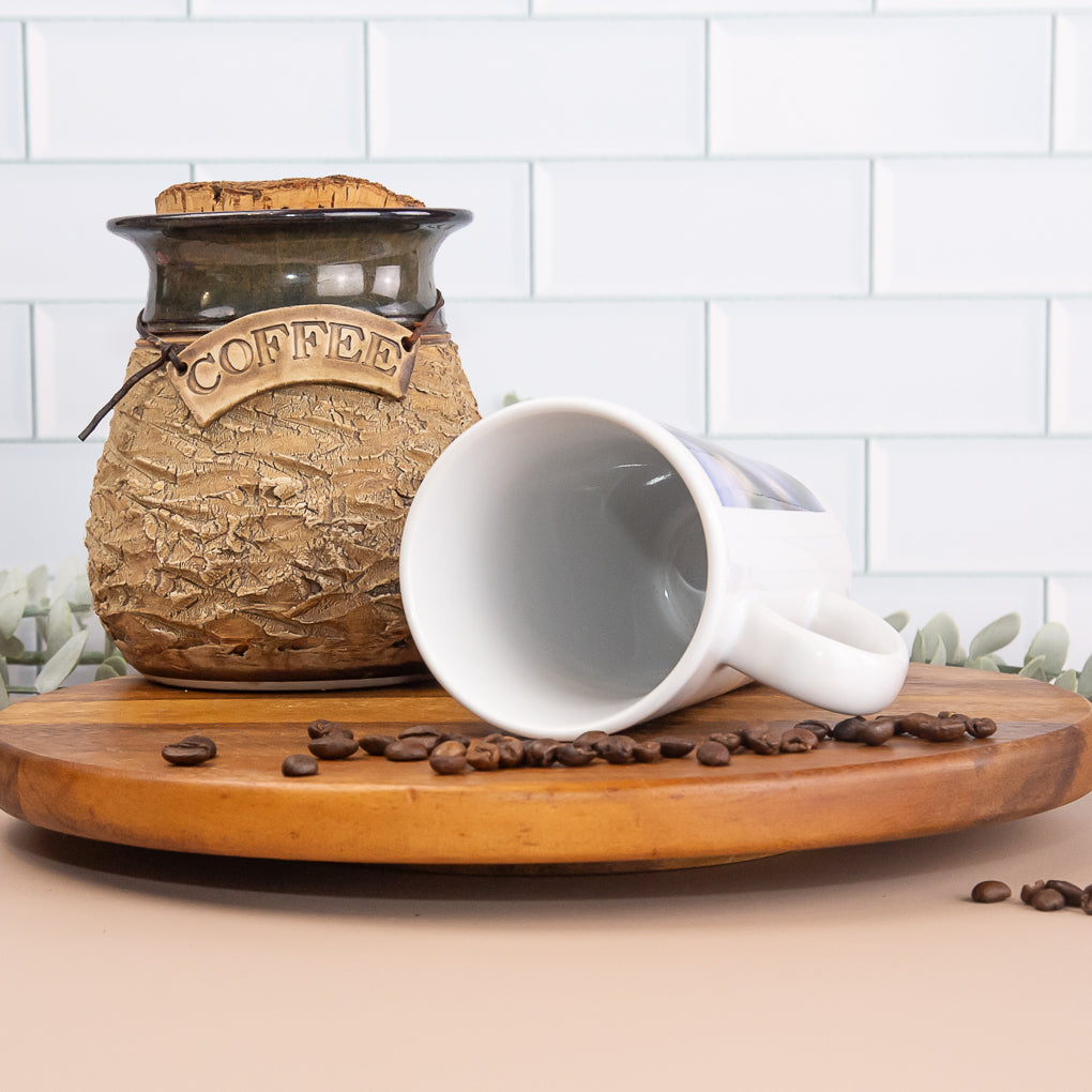 Bush Birds - Latte / Coffee Mugs- Laughing Kookaburra, Superb Fairy-wren