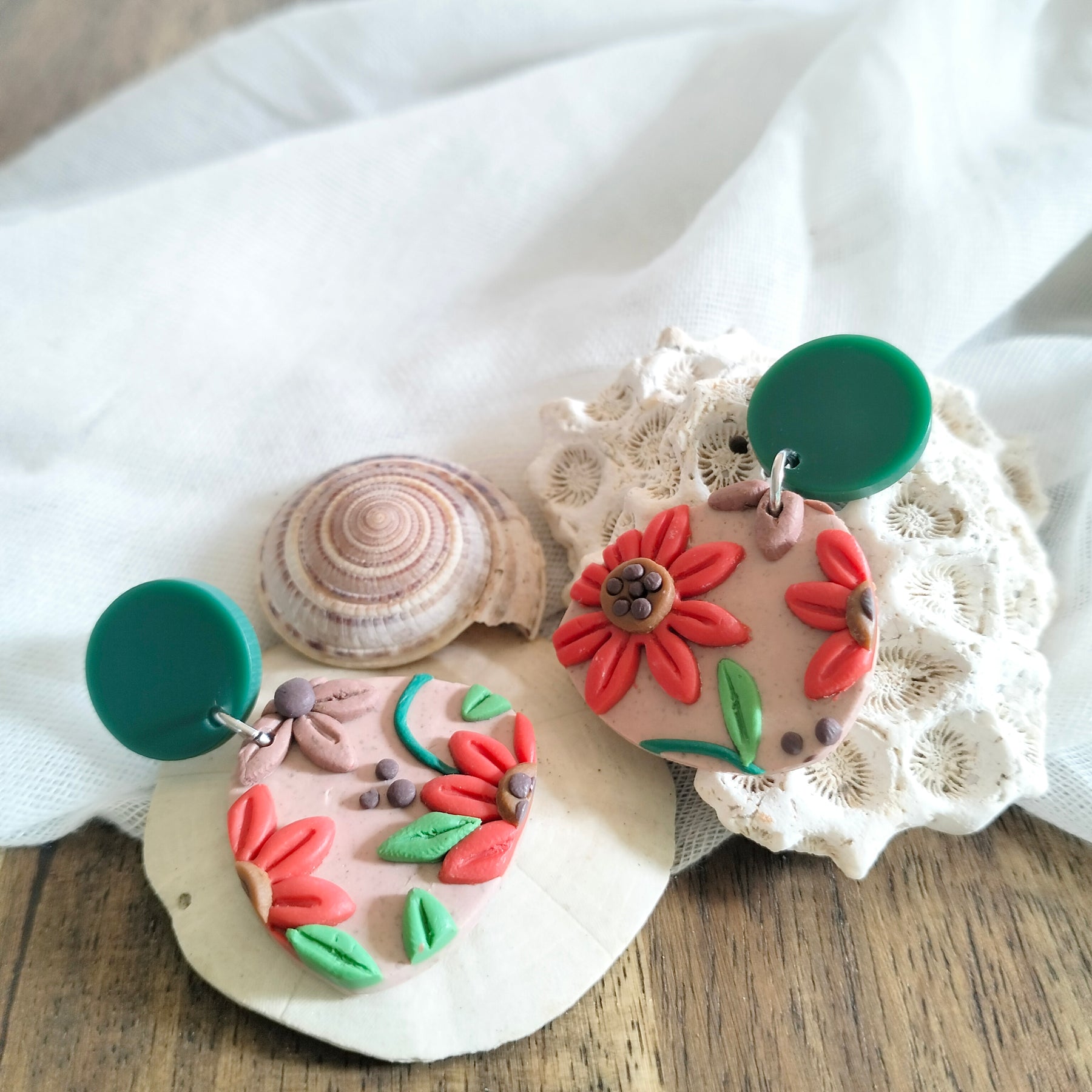 Earrings - Irregular Floral - Artful Dangles
