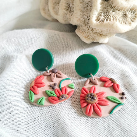 Earrings - Irregular Floral - Artful Dangles