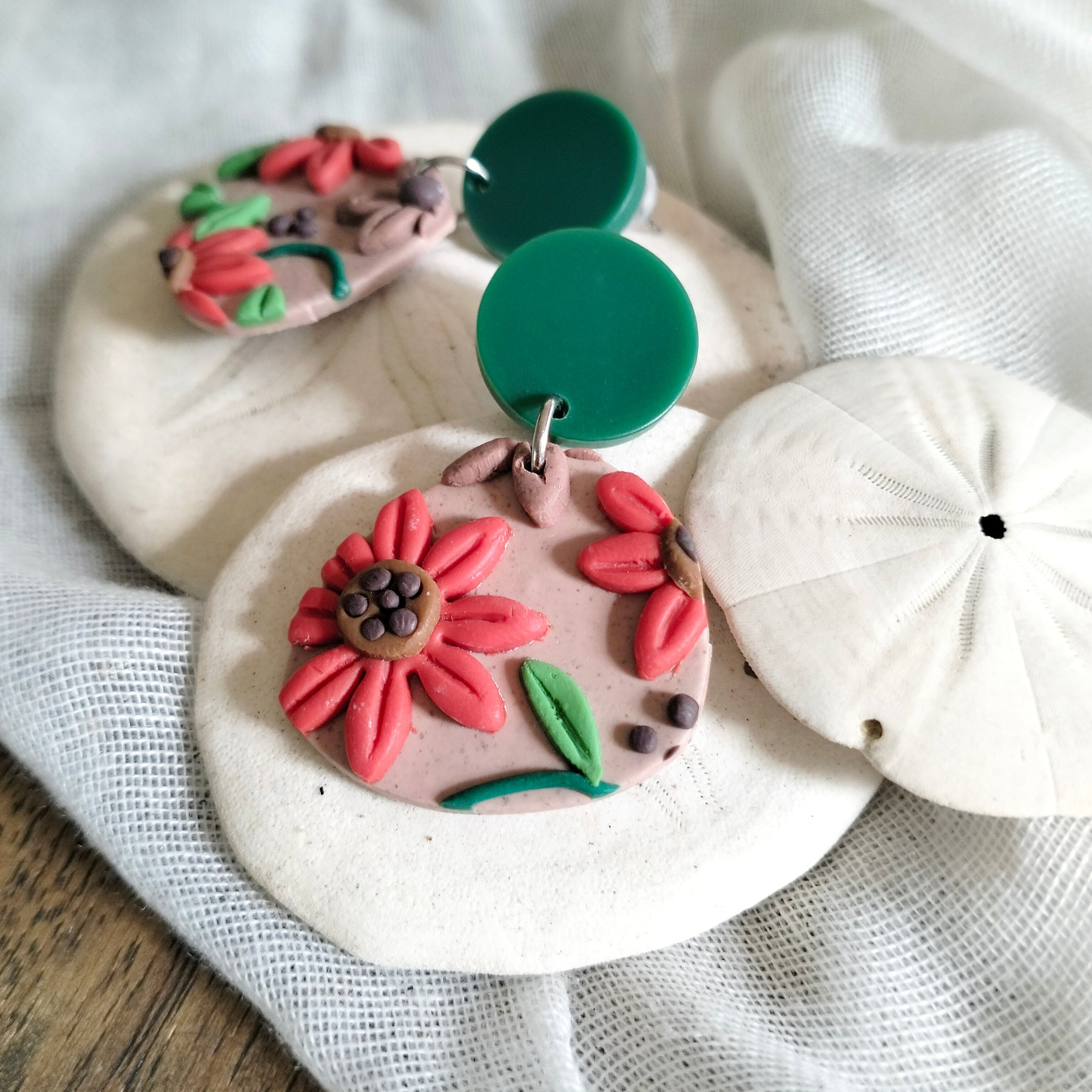 Earrings - Irregular Floral - Artful Dangles