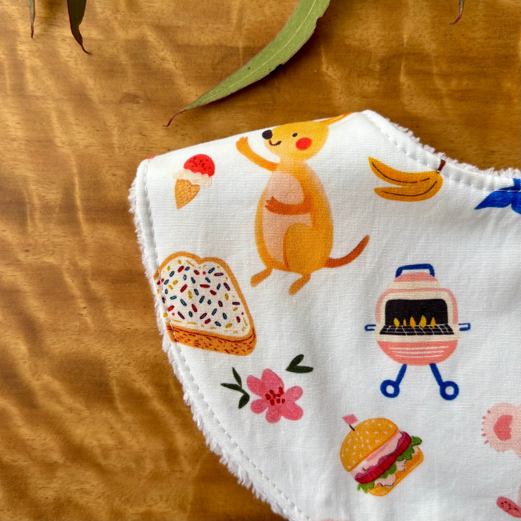 Baby Bib and Burp Cloth Set | Aussie All Over | Ready to Ship