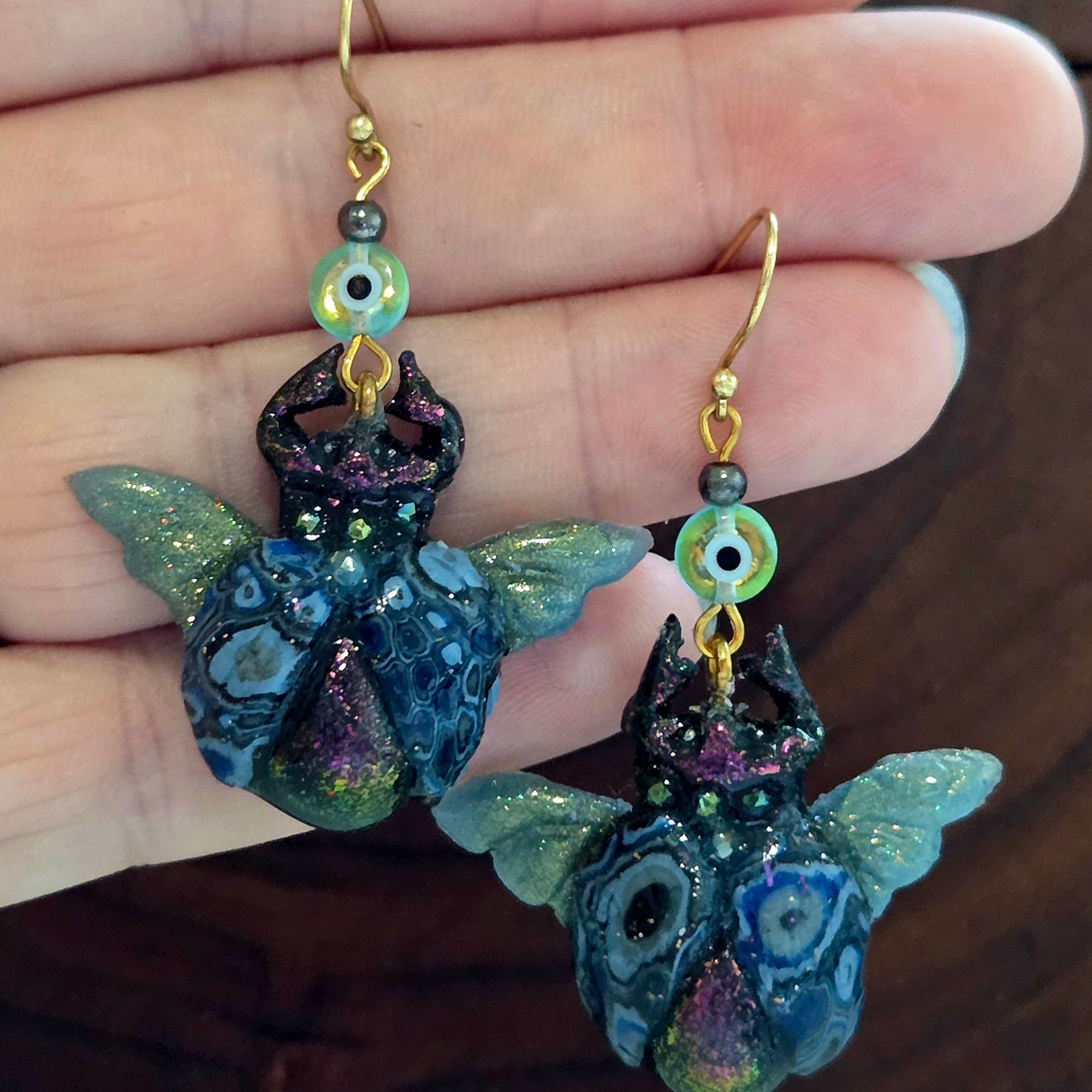 Scarab Beetle Earrings