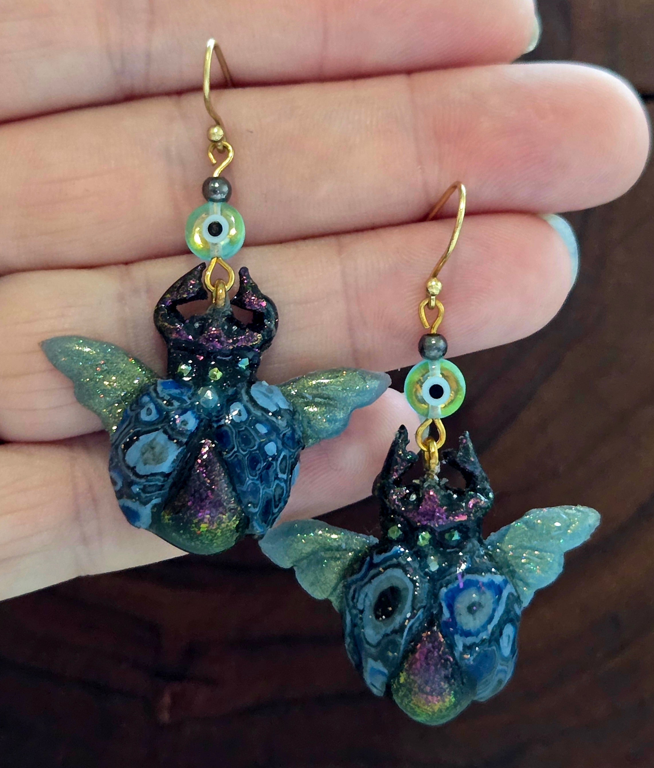 Scarab Beetle Earrings