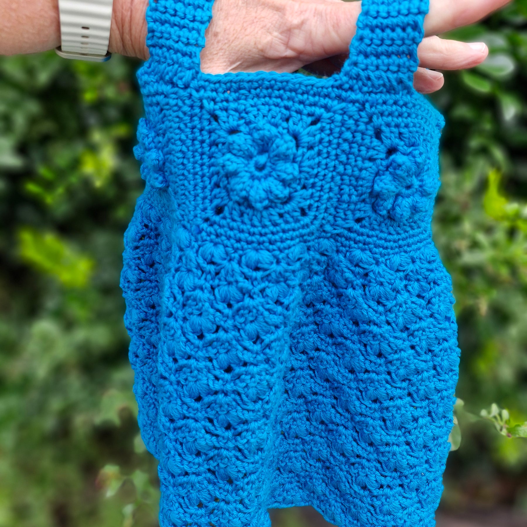 Hand-Crochet Teal DAHLIA Dress Newborns / Reborn Dolls