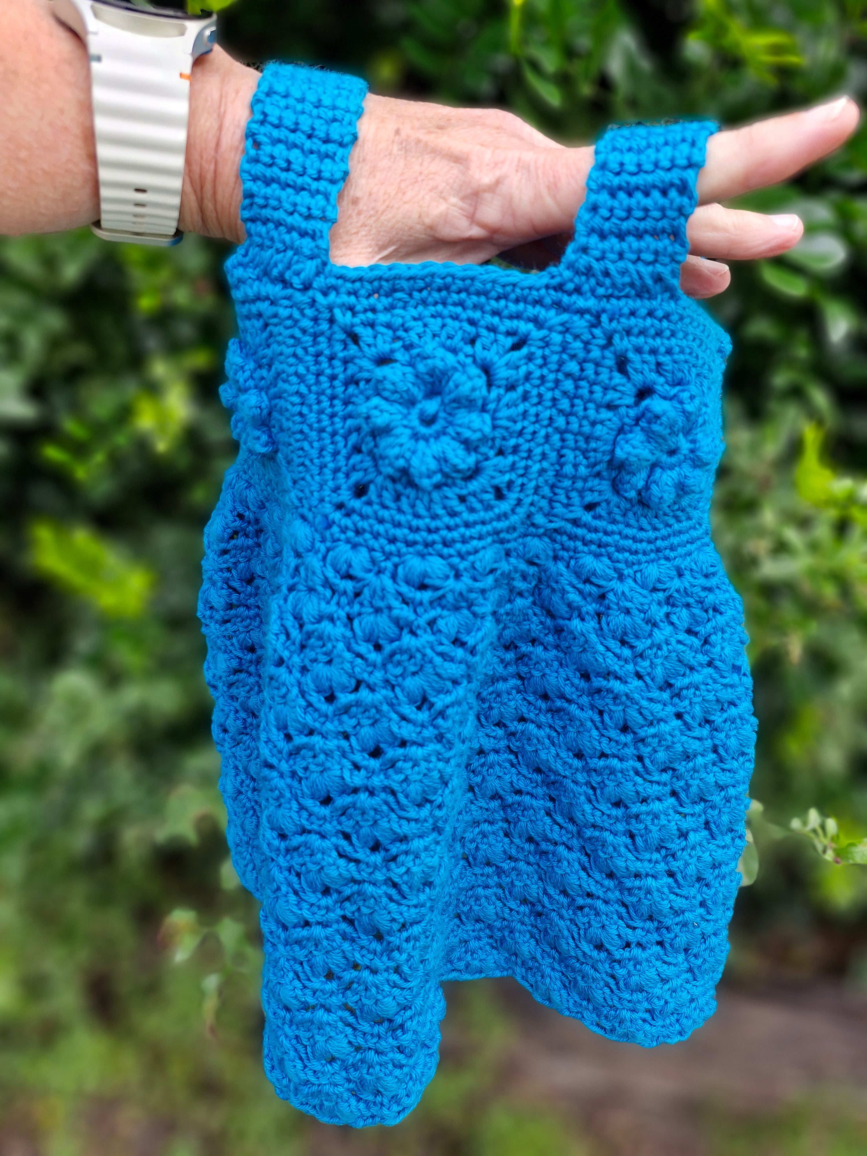 Hand-Crochet Teal DAHLIA Dress Newborns / Reborn Dolls