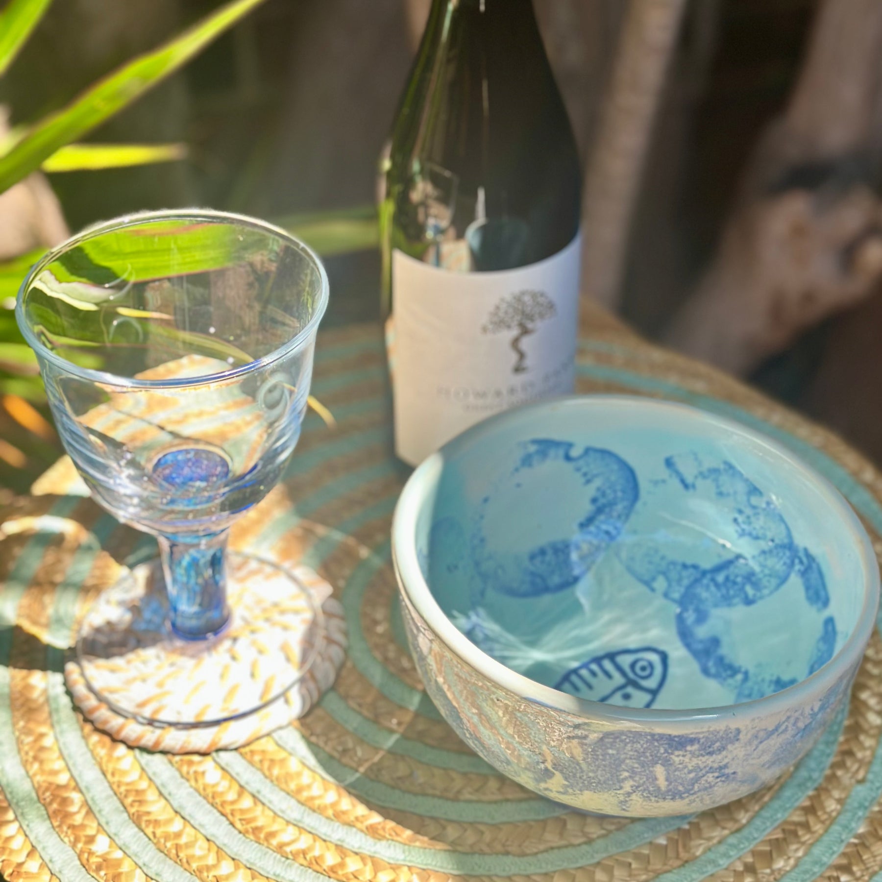 Fish Bowl | Handmade Blue Ceramic Pasta & Salad Bowl