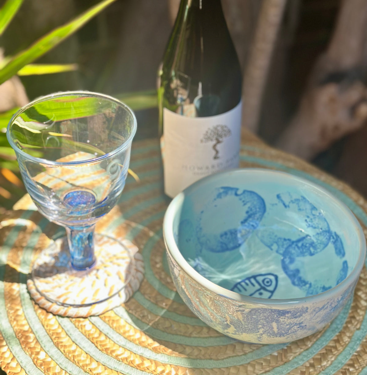 Fish Bowl | Handmade Blue Ceramic Pasta & Salad Bowl