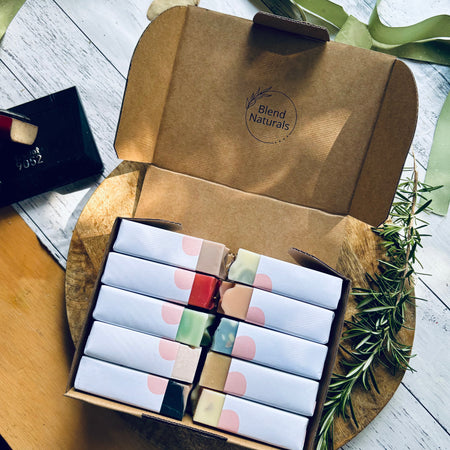 All-Natural Handcrafted Soap Gift Box | Box of 10 Soap Bars |