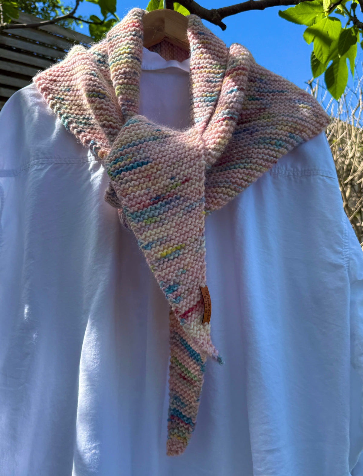 Merino Rainbow Scarf, Peruvian Wool Scarf