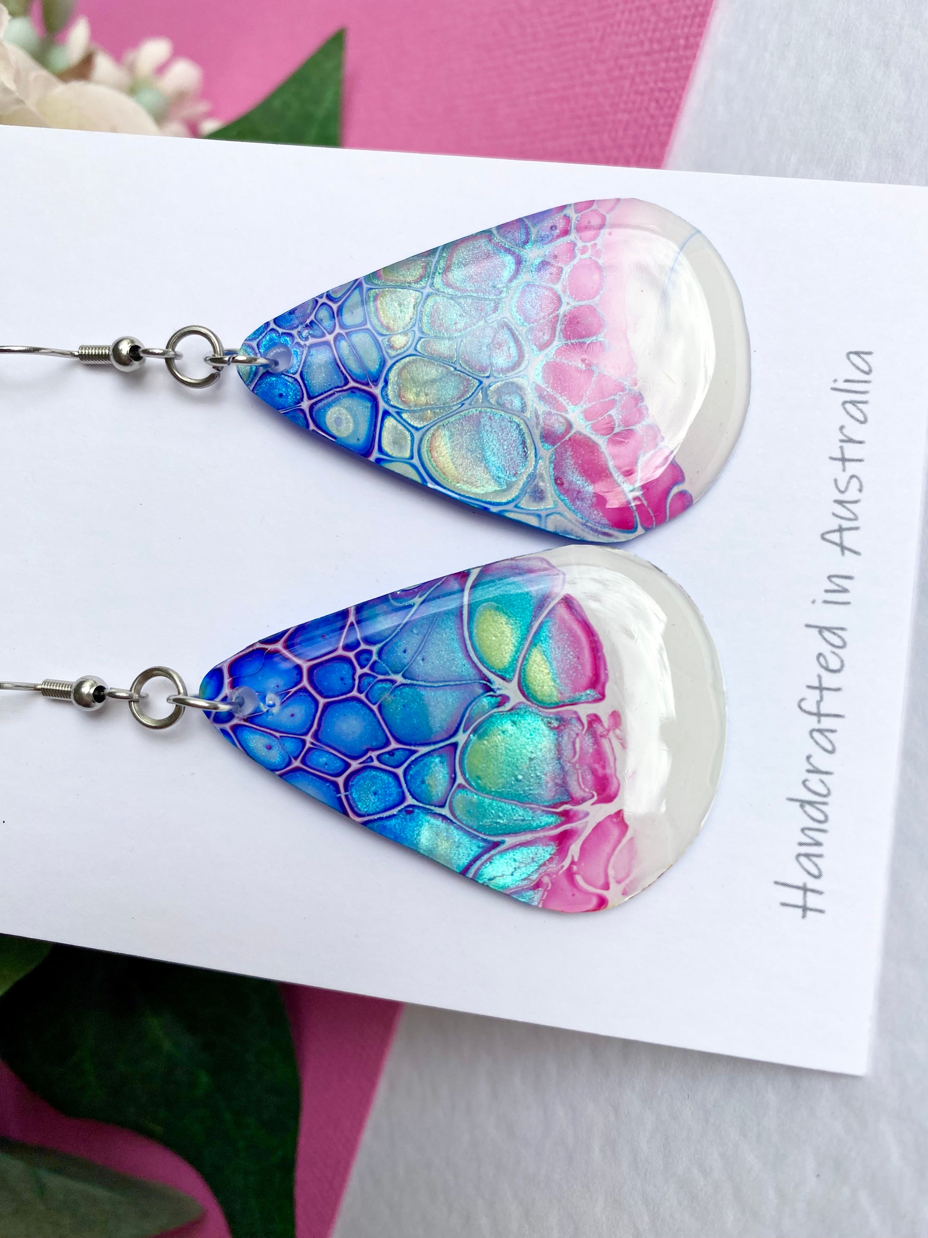 Abstract Unique Painted Earrings