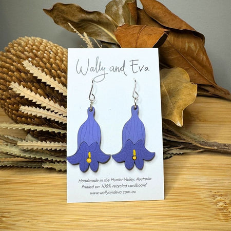 Jacaranda Hand Painted Wood Earrings