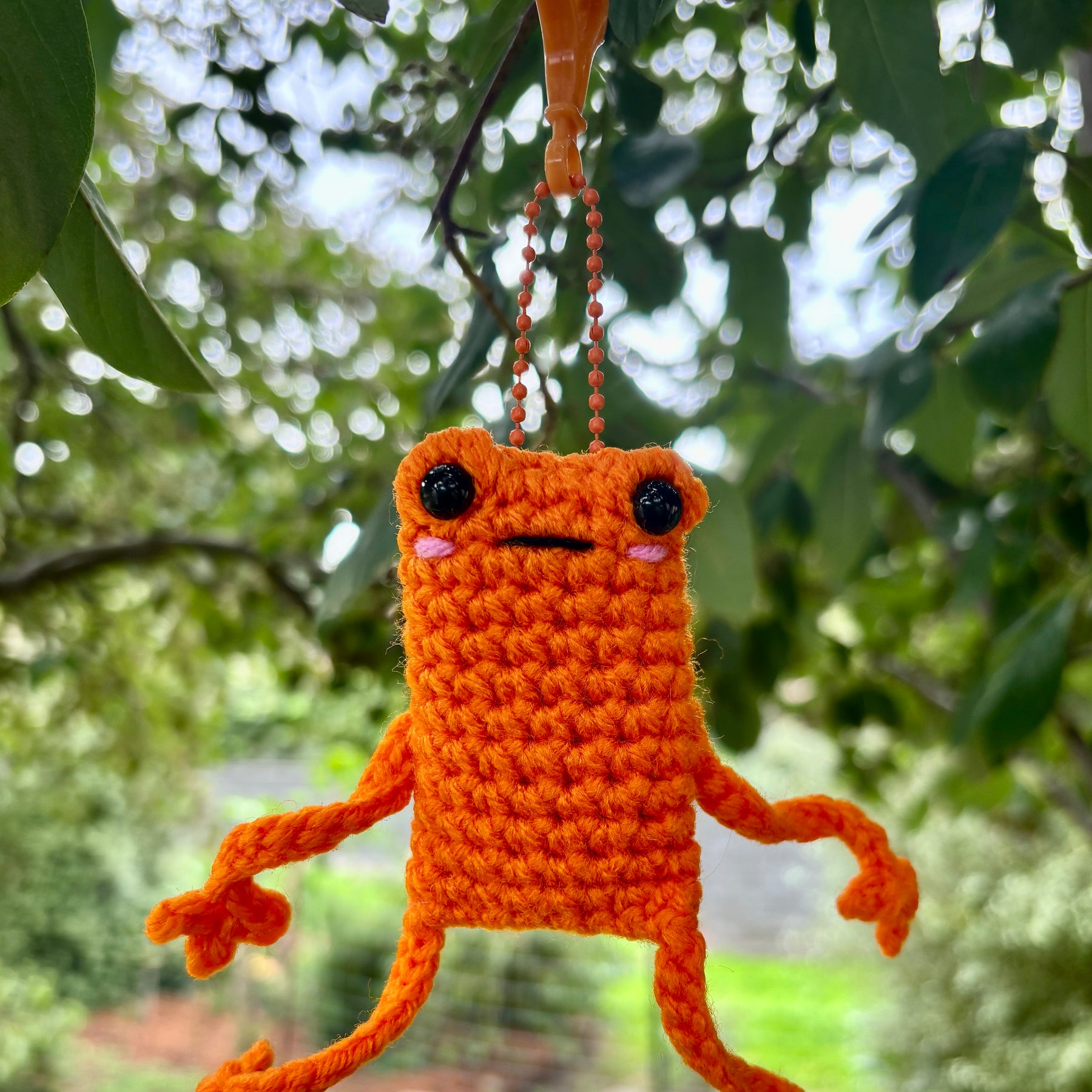 Funny Floppy Frog Keychain Bag Tag