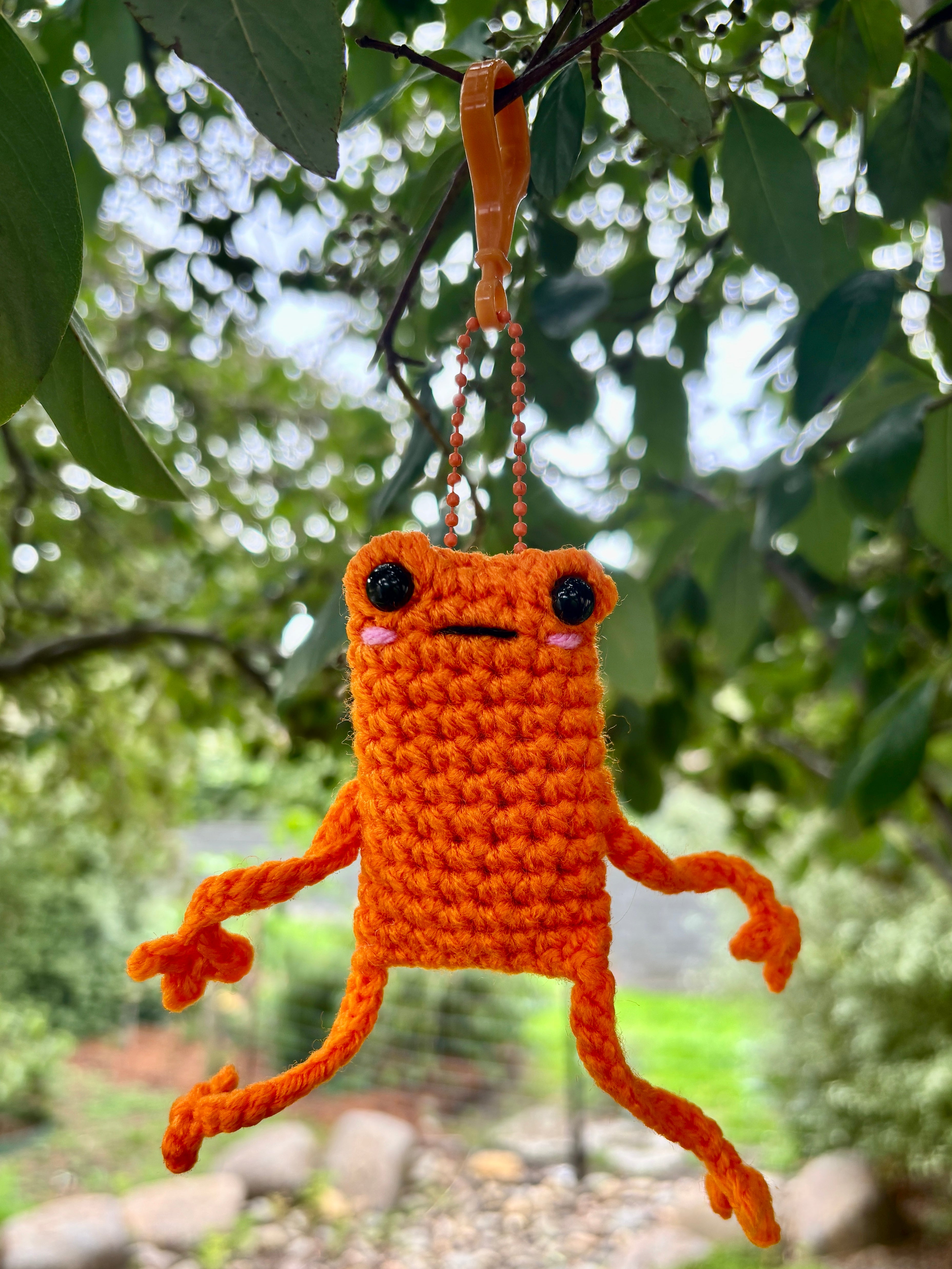 Funny Floppy Frog Keychain Bag Tag