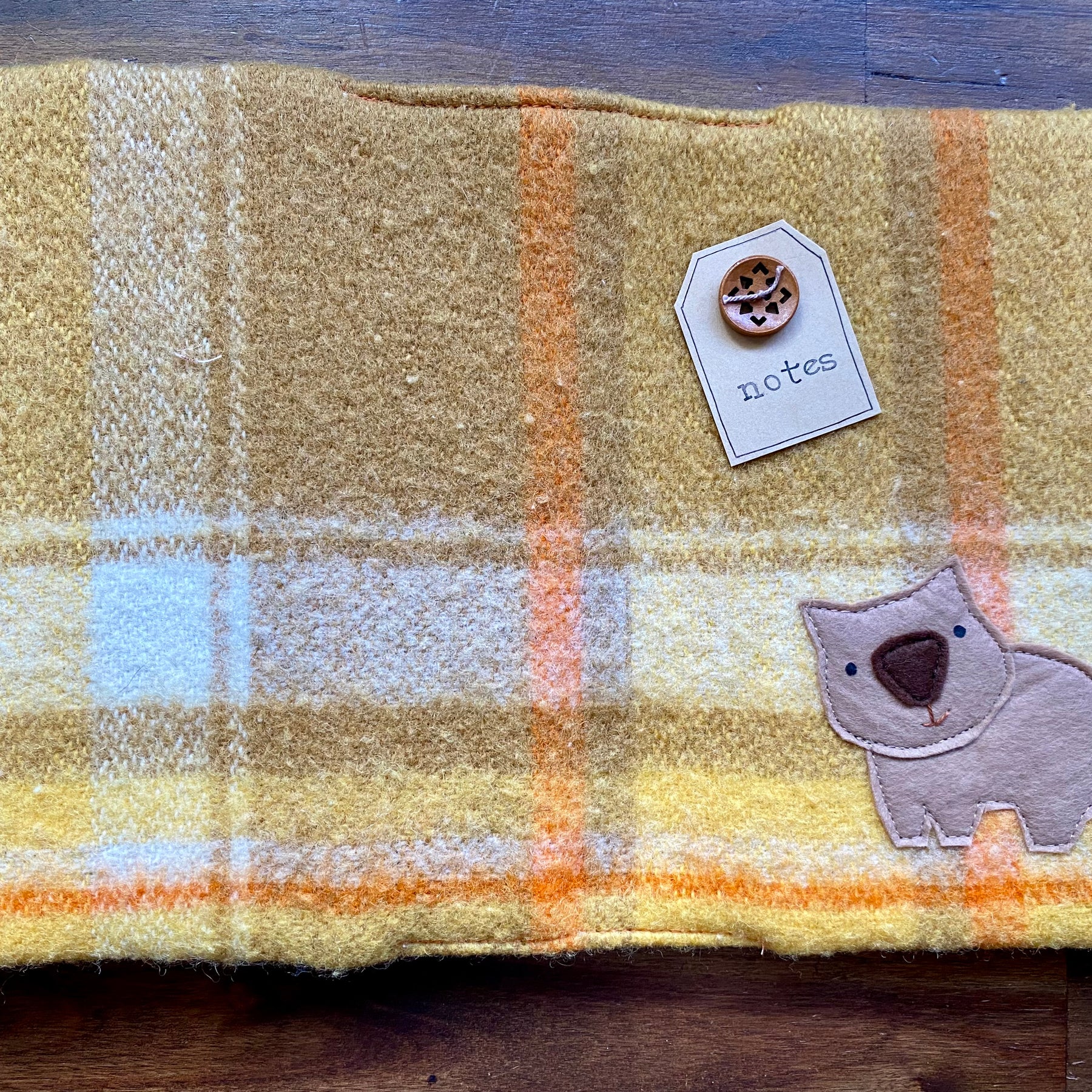 A5 Upcycled Notebook Wombat - Orange