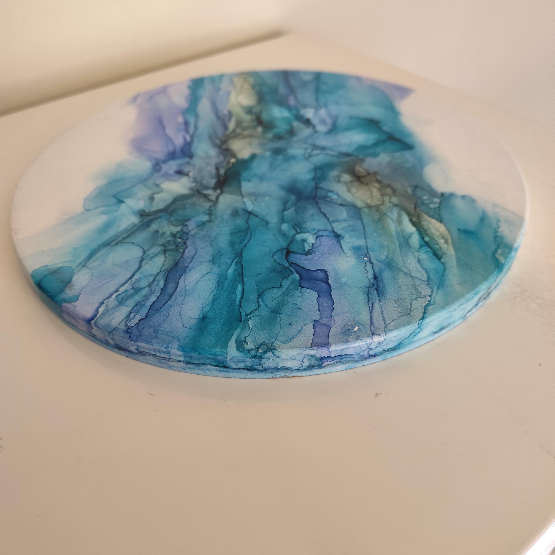 Blue & White Abstract Painting – Wall Art