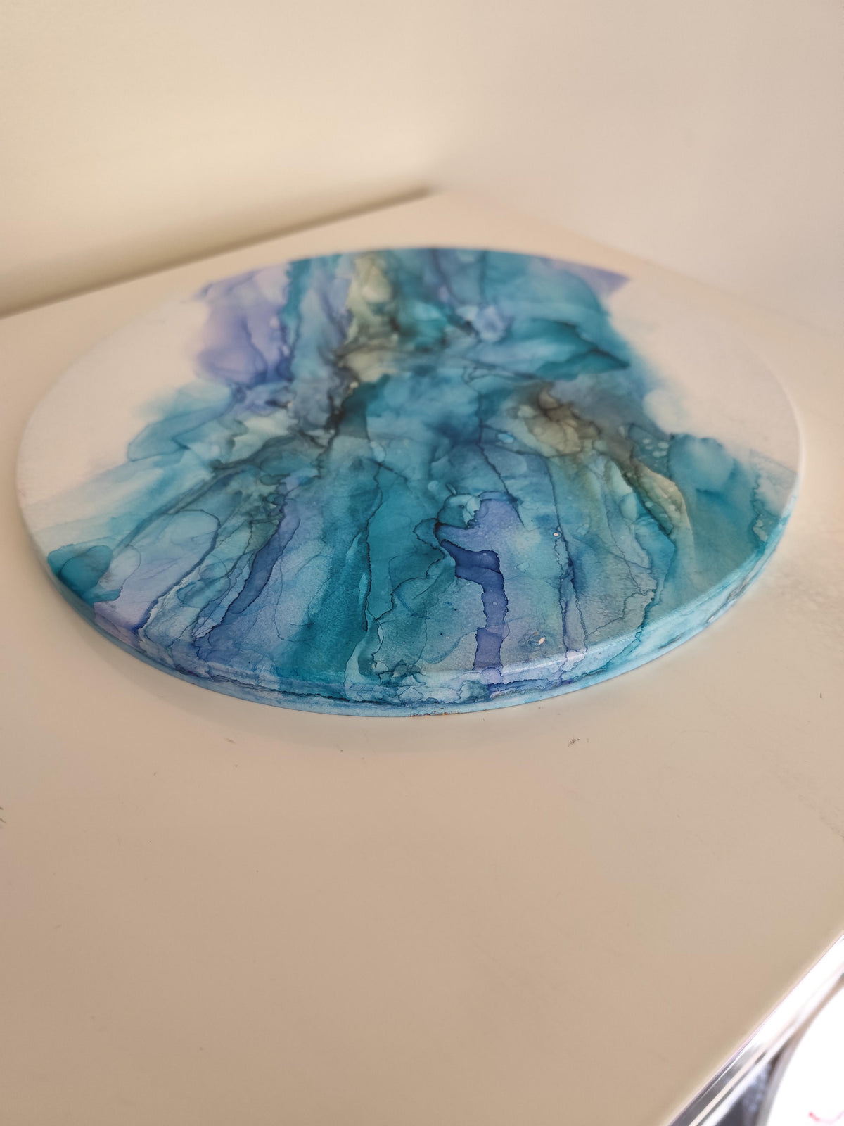 Blue & White Abstract Painting – Wall Art