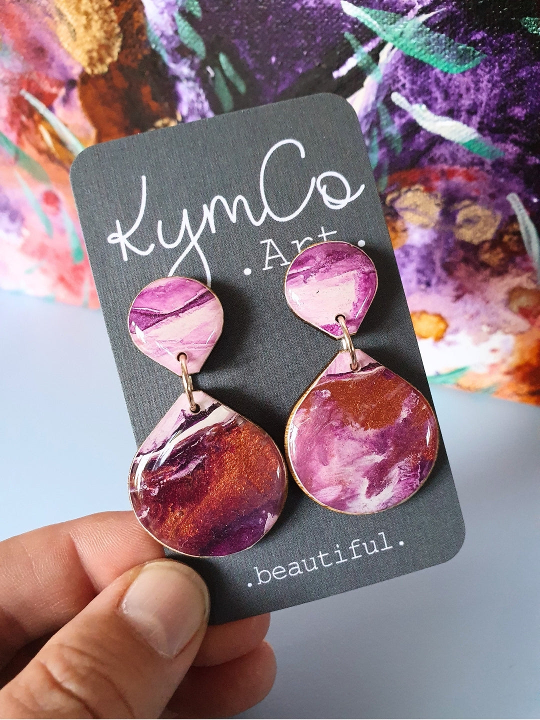 The Mulberry Skies Collection | Art earrings | Medium & Large Dangles | Brooch | Pendant