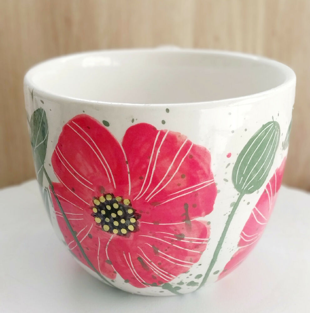 Perfect Poppies - Super Mug 795 ml | Handmade |Pottery | Ceramics