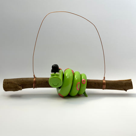 Monsieur Claude | Handmade Hanging Wall Decor | Polymer Clay on Gum Branch