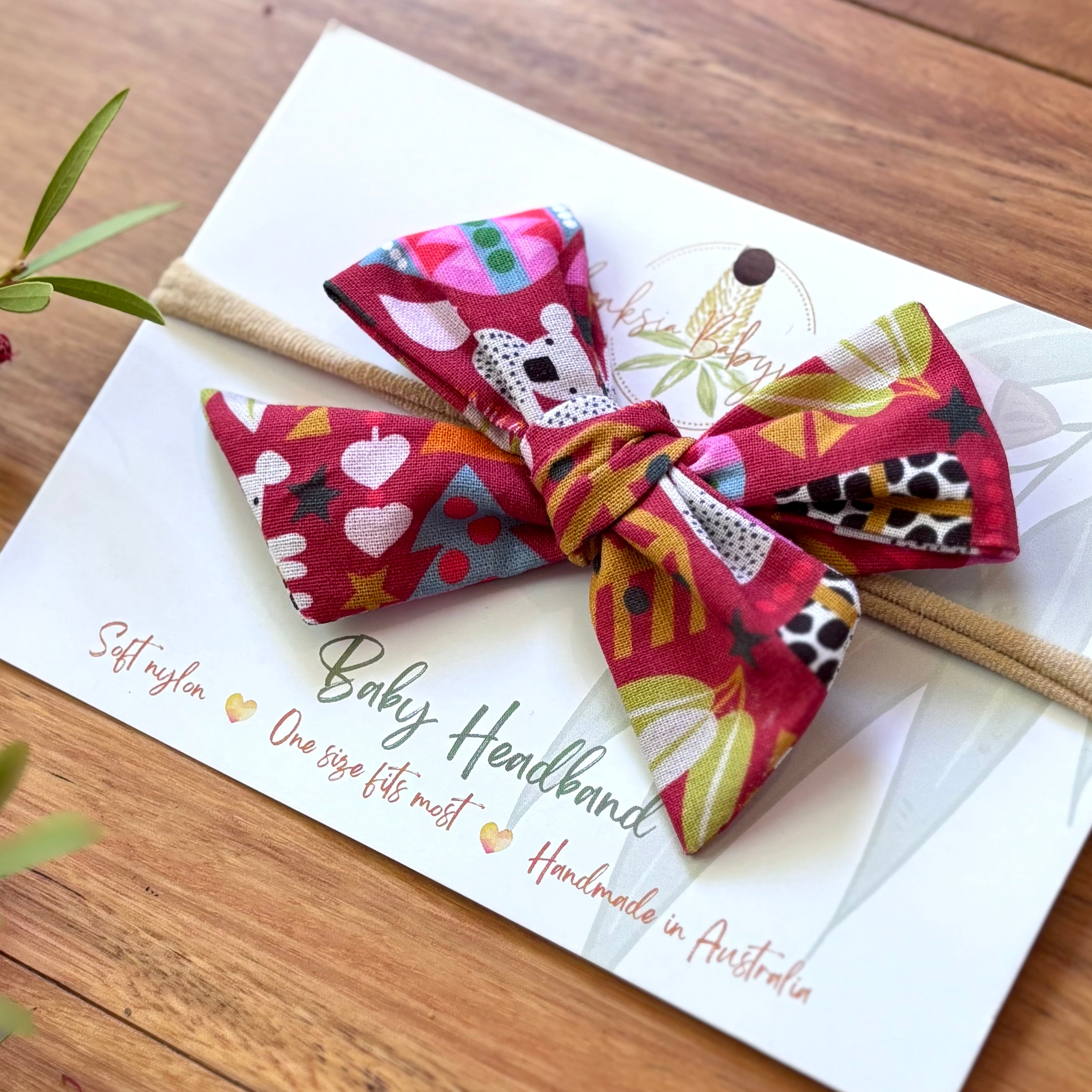 Christmas Baby Girl Romper and Headband Set - Red Koalas