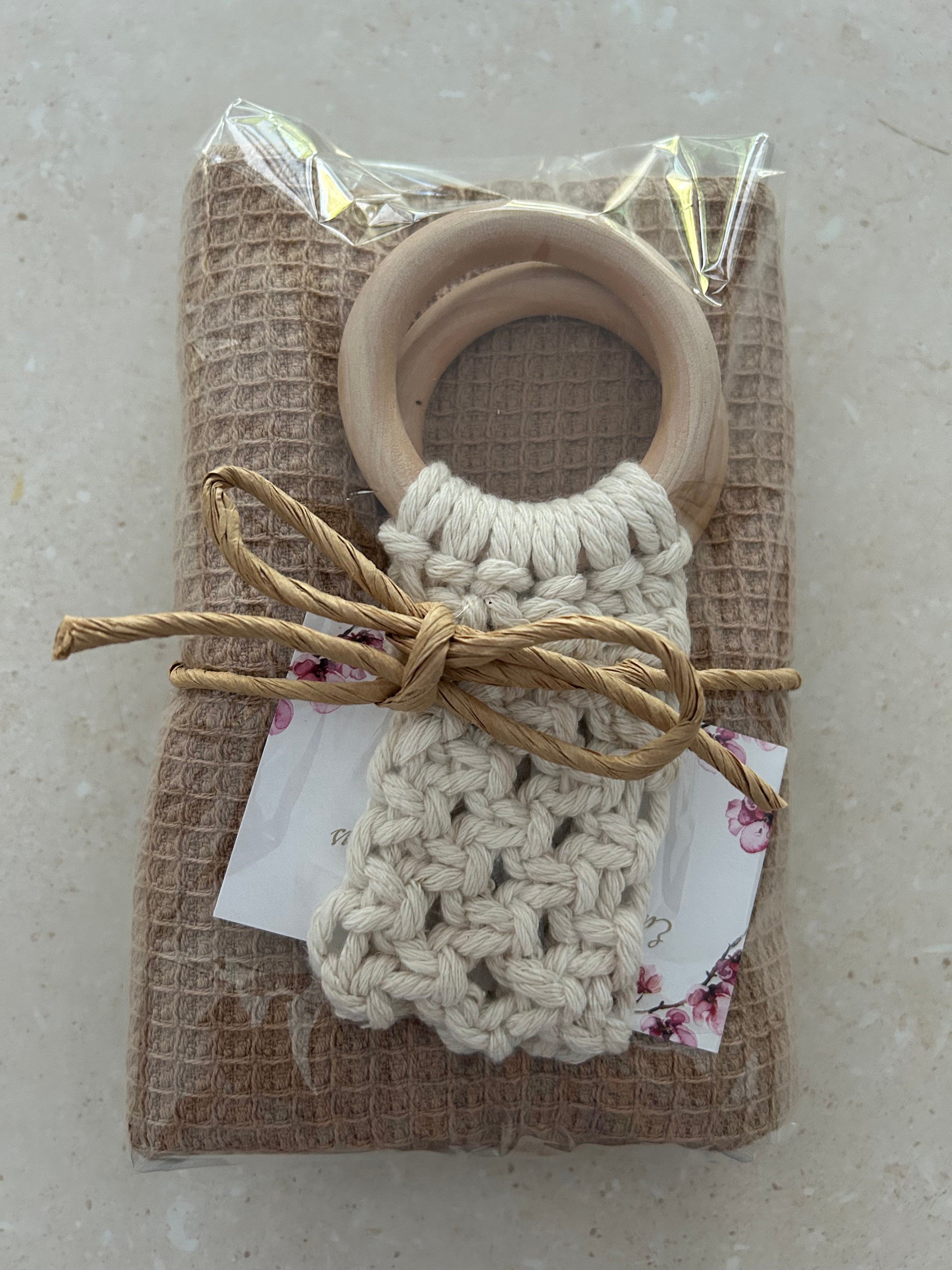 Cream Macrame Tea towel Holder