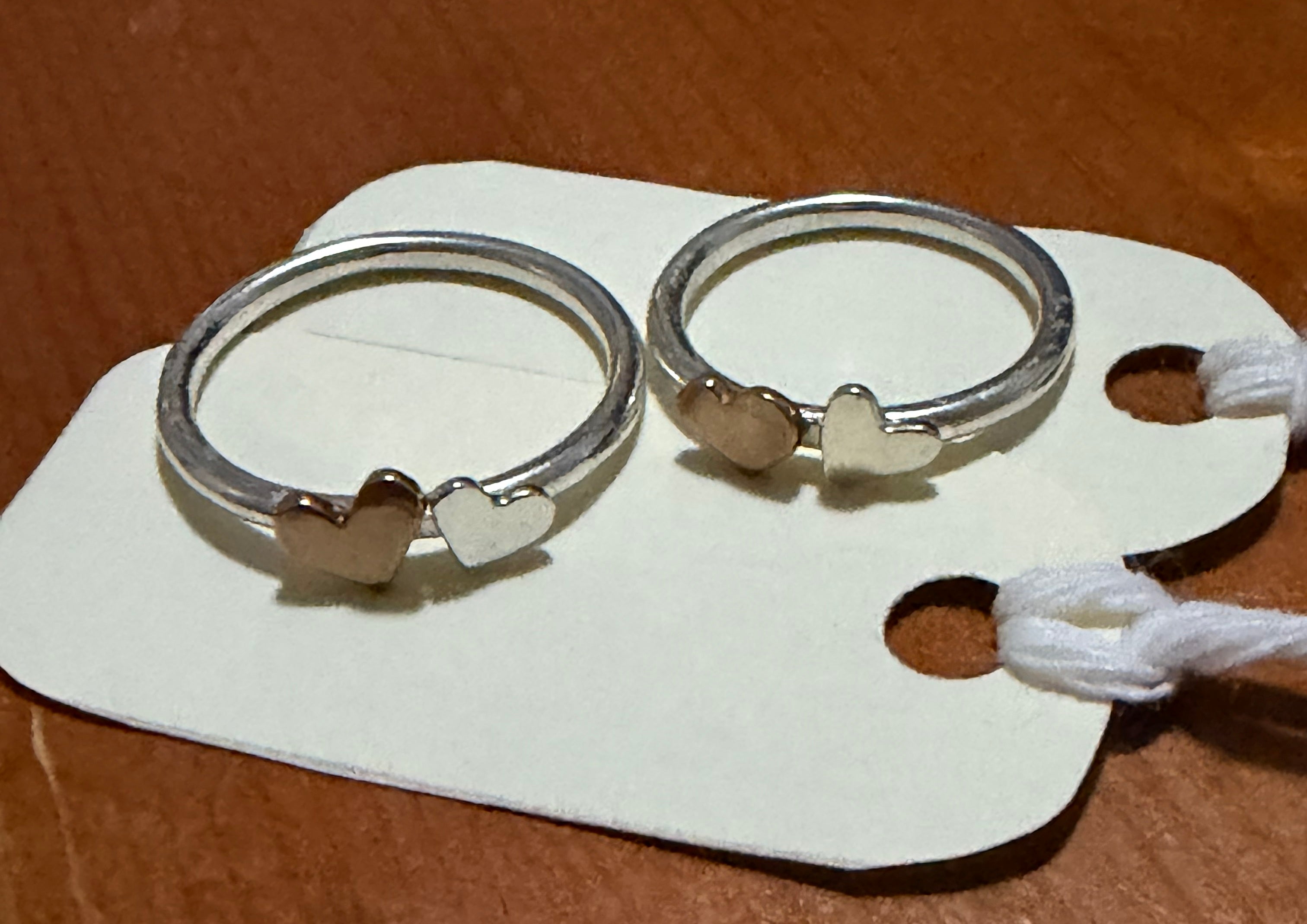 Two Hearts Ring Bronze and Sterling Silver