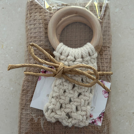 Cream Macrame Tea towel Holder