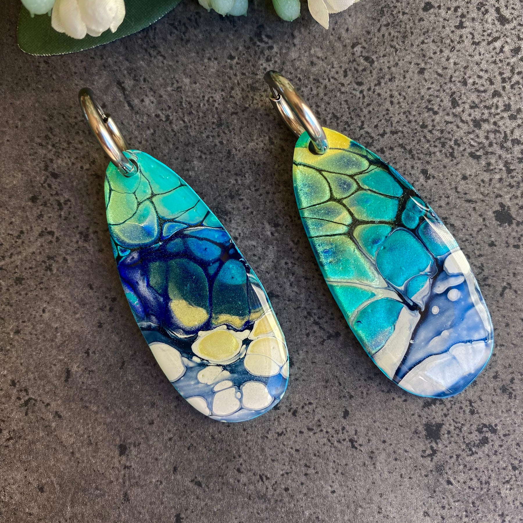Artisan Turquoise Dangle Earrings