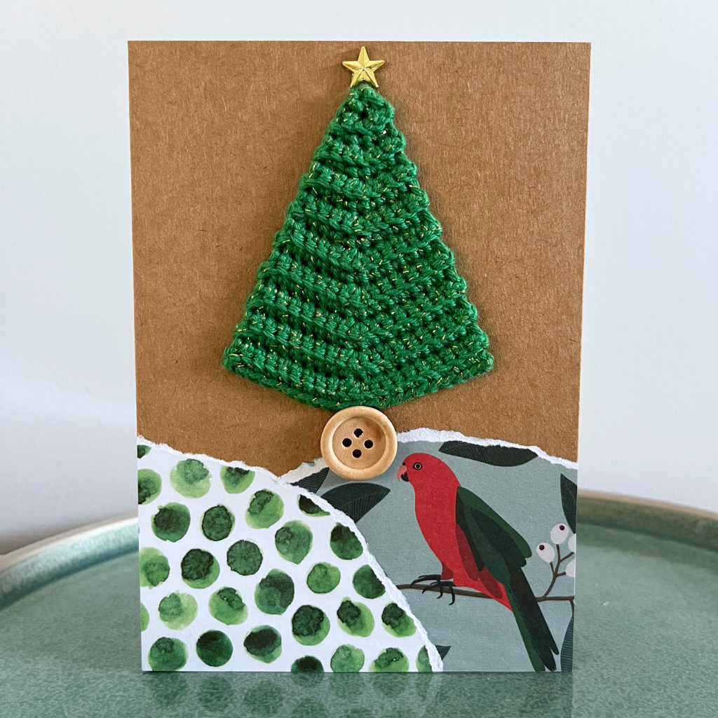 Crochet Christmas tree card (choice of options)