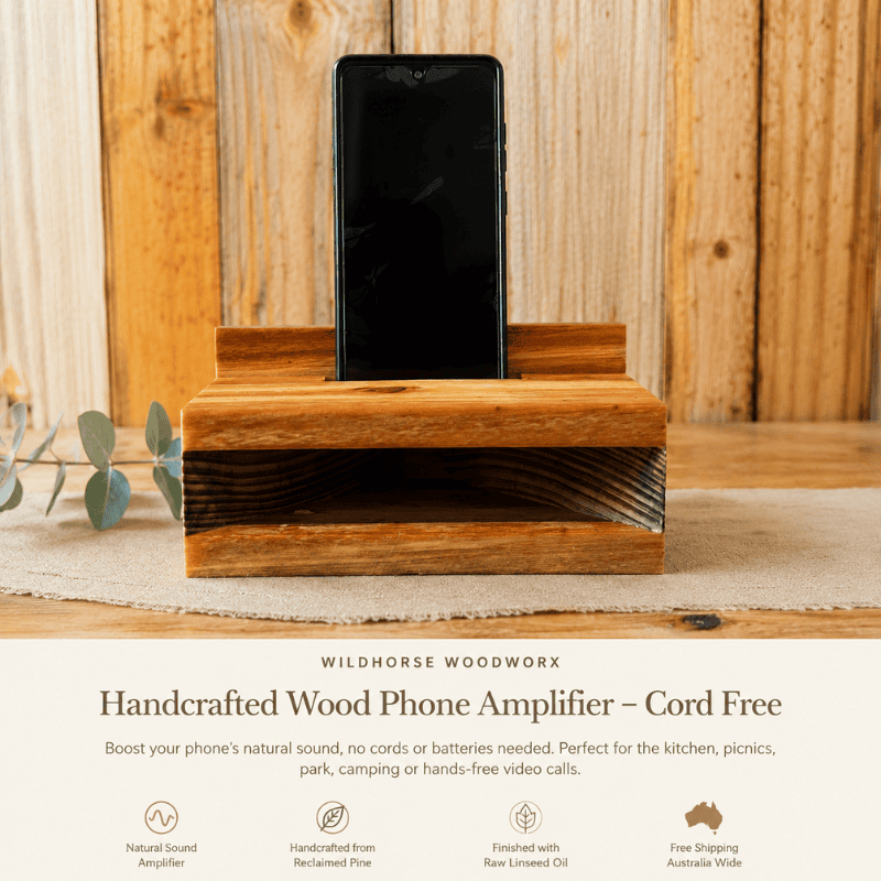 Wildhorse Handcrafted Wood Phone Amplifier – Cord Free
